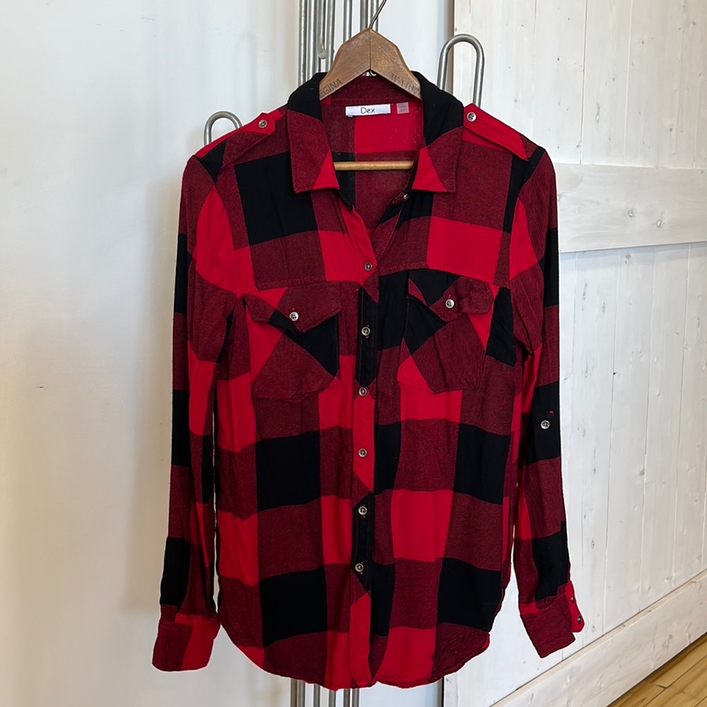 DEX Plaid Button Down